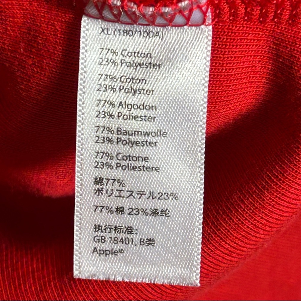 Apple Mens Size Xl Mac Computers Genius Red Quart… - image 4